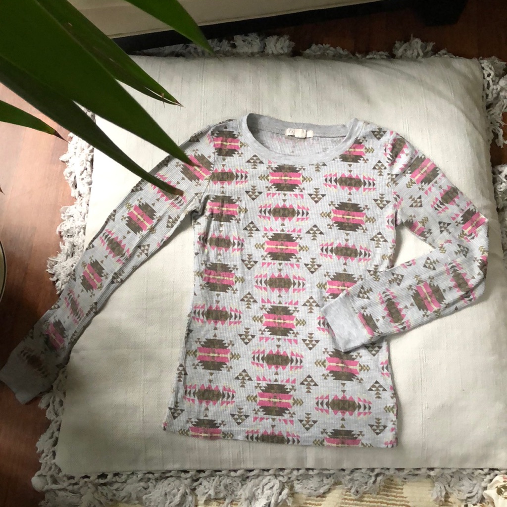 Gray Patterned Pajama Tee